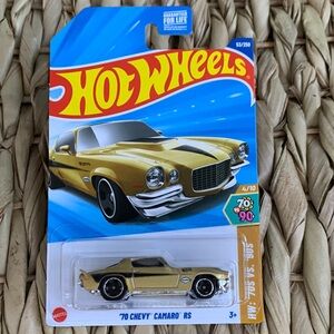 1970 Chevy Camaro RS 70 Chevrolet Gold Car Hot Wheels 70s V 80s HotWheels 2025